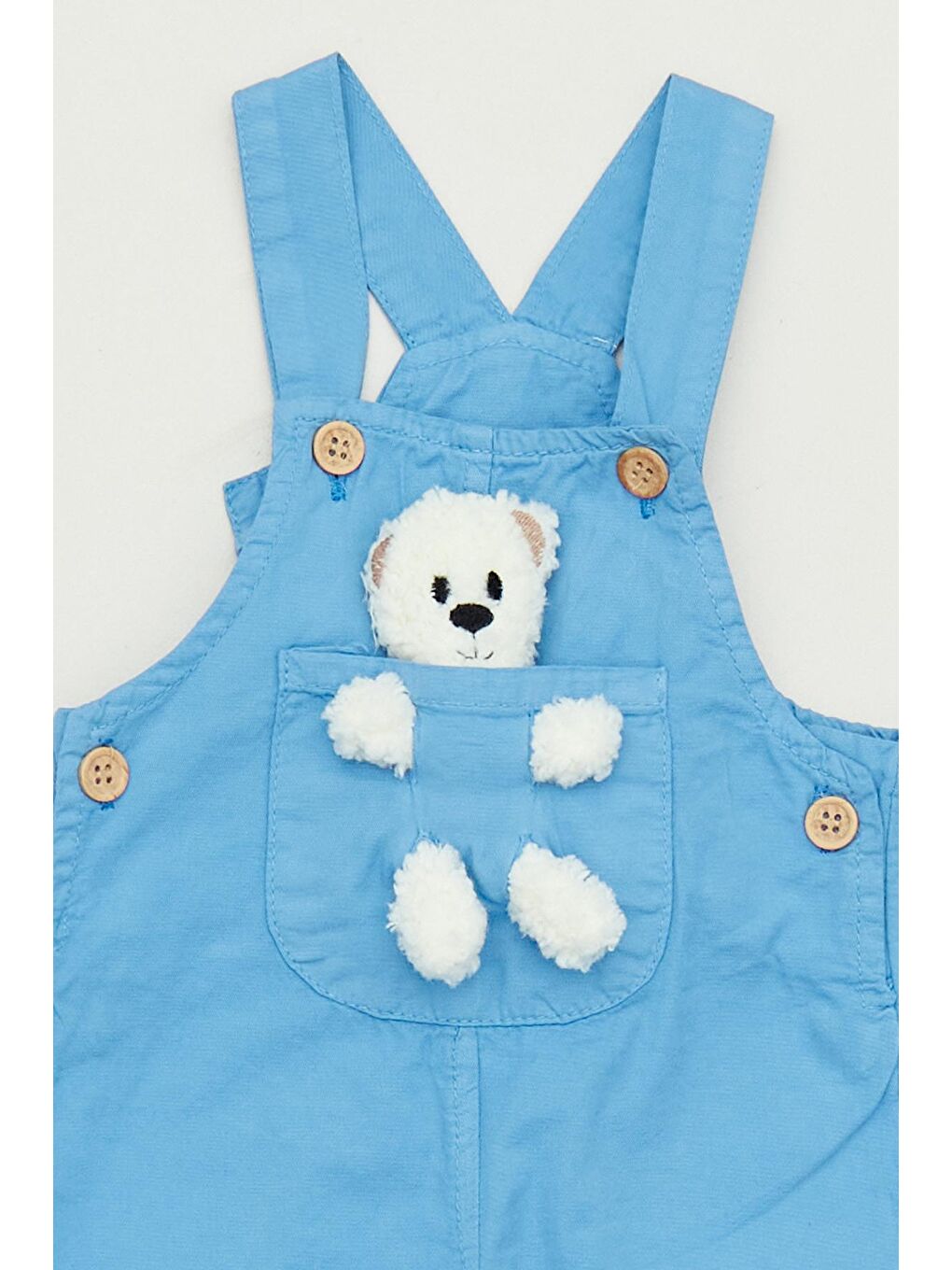 Mavi Ayıcıklı Unisex Çocuk Salopet-2