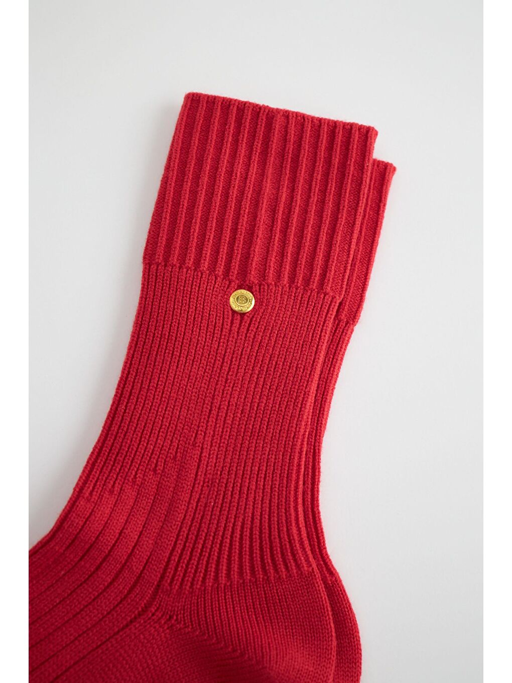 Premium Zımbalı Triko Yılbaşı Temalı Yılbaşı Temalı Soket Çorap Kırmızı-1