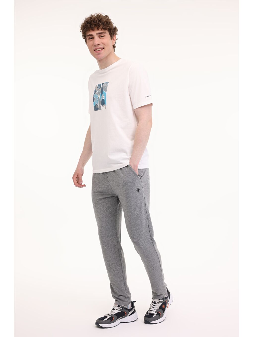 Gri ML BAMBO 22BAM20 5FX GRI MELANJ Erkek Eşofman Altı-2