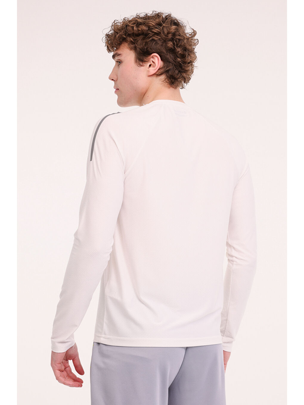 Bej M-NETHA UKOL TEE 5FX Ekru Erkek Uzun Kol Tişört-1