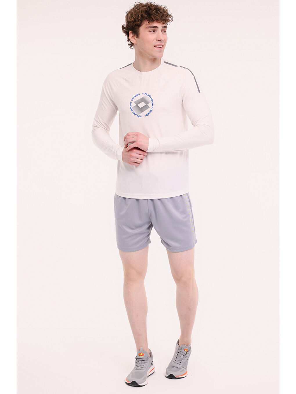 Bej M-NETHA UKOL TEE 5FX Ekru Erkek Uzun Kol Tişört-2