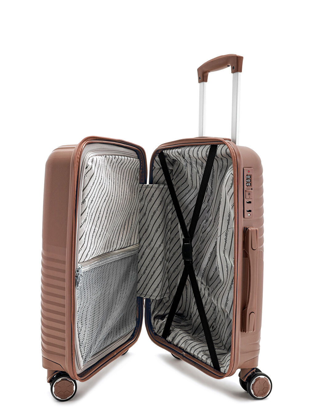Pembe İthal Pp Elegance Kabin Boy Valiz-5