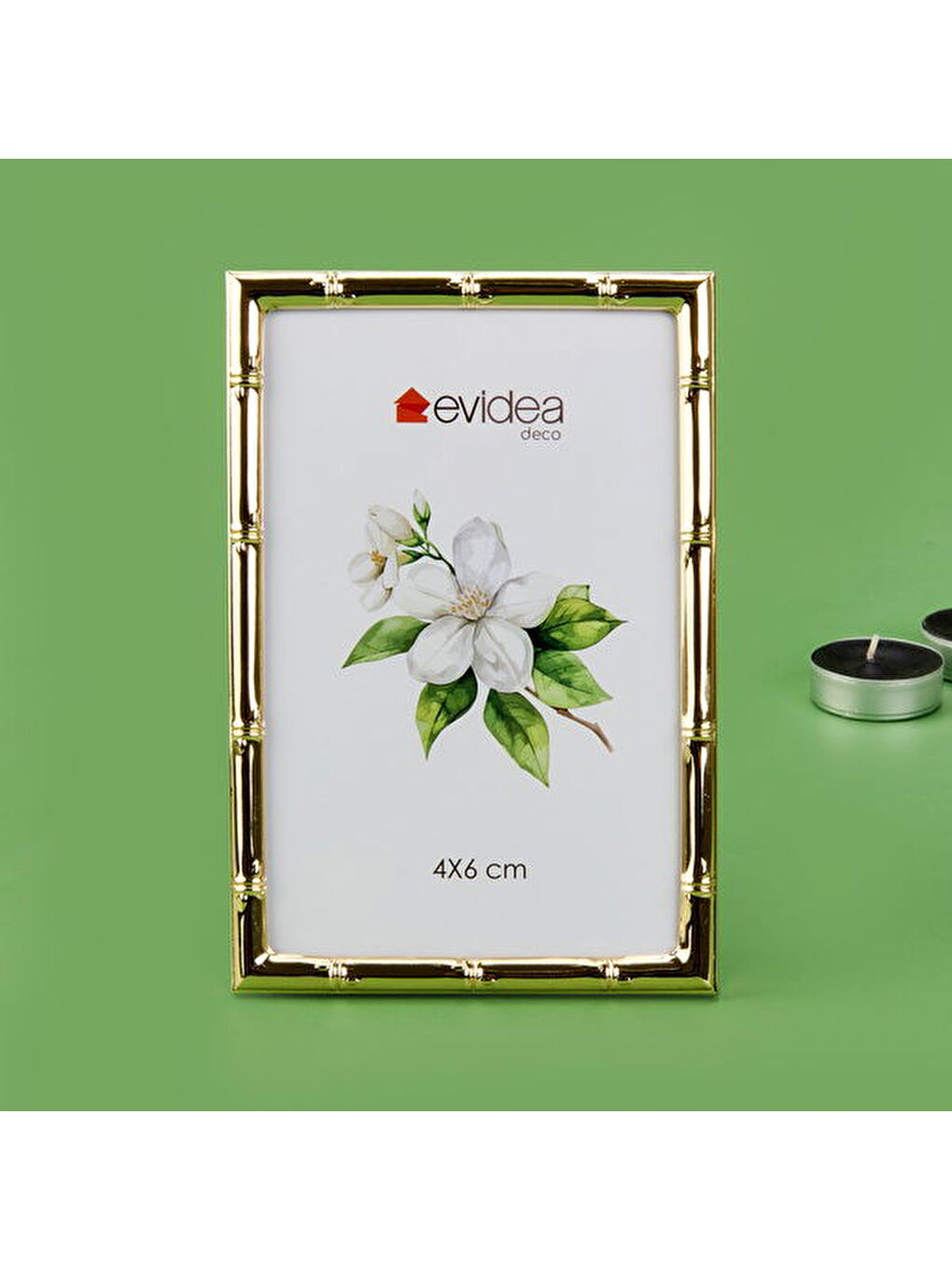 Sarı Deco Manarola Metal Fotoğraf Çerçevesi - Gold - 10x15 cm-2