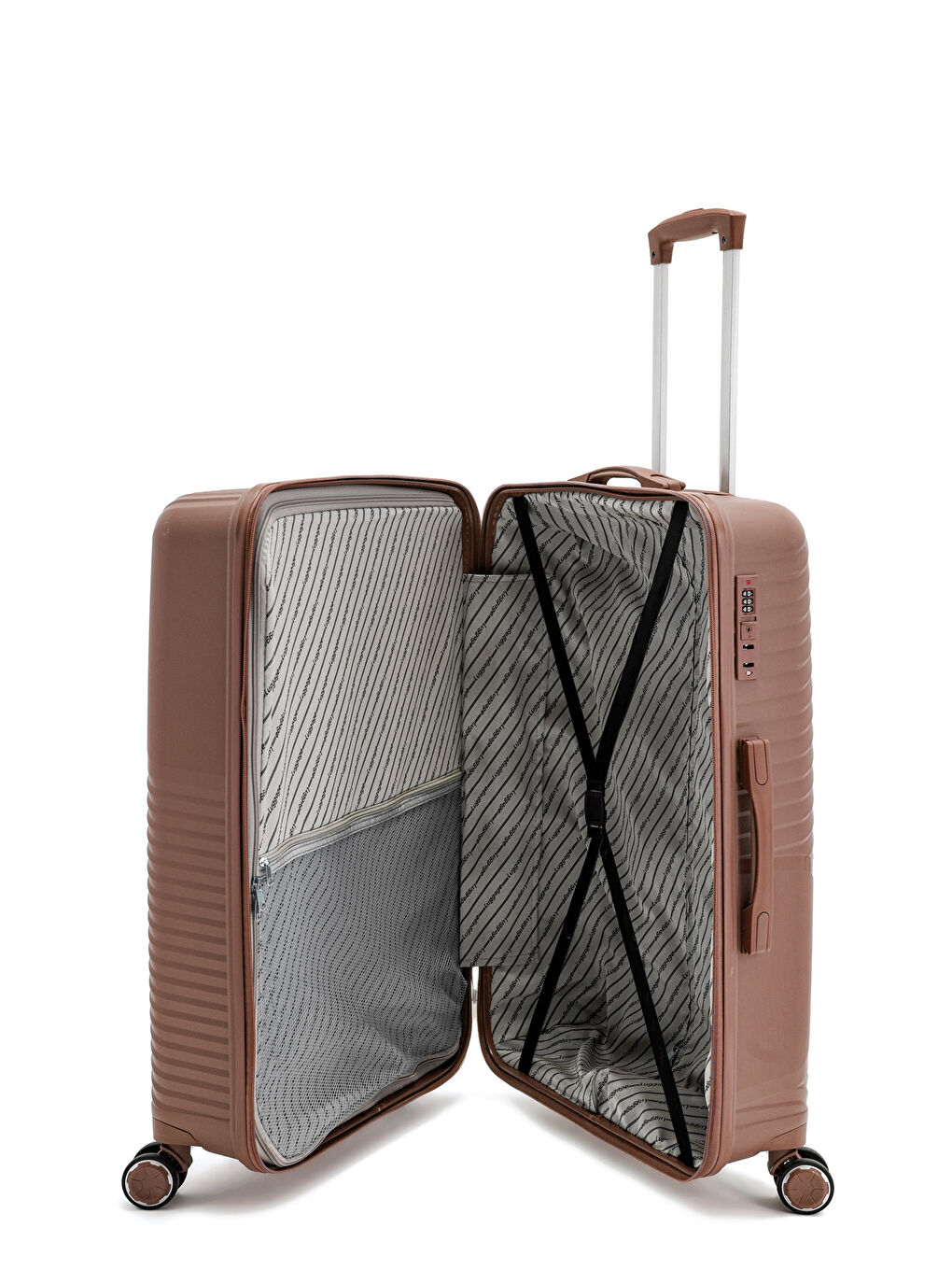 Pembe İthal Pp Elegance Büyük Boy Valiz-5