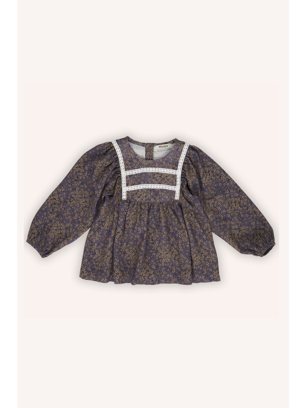 Kız Bebek Desenli Mor Bluz