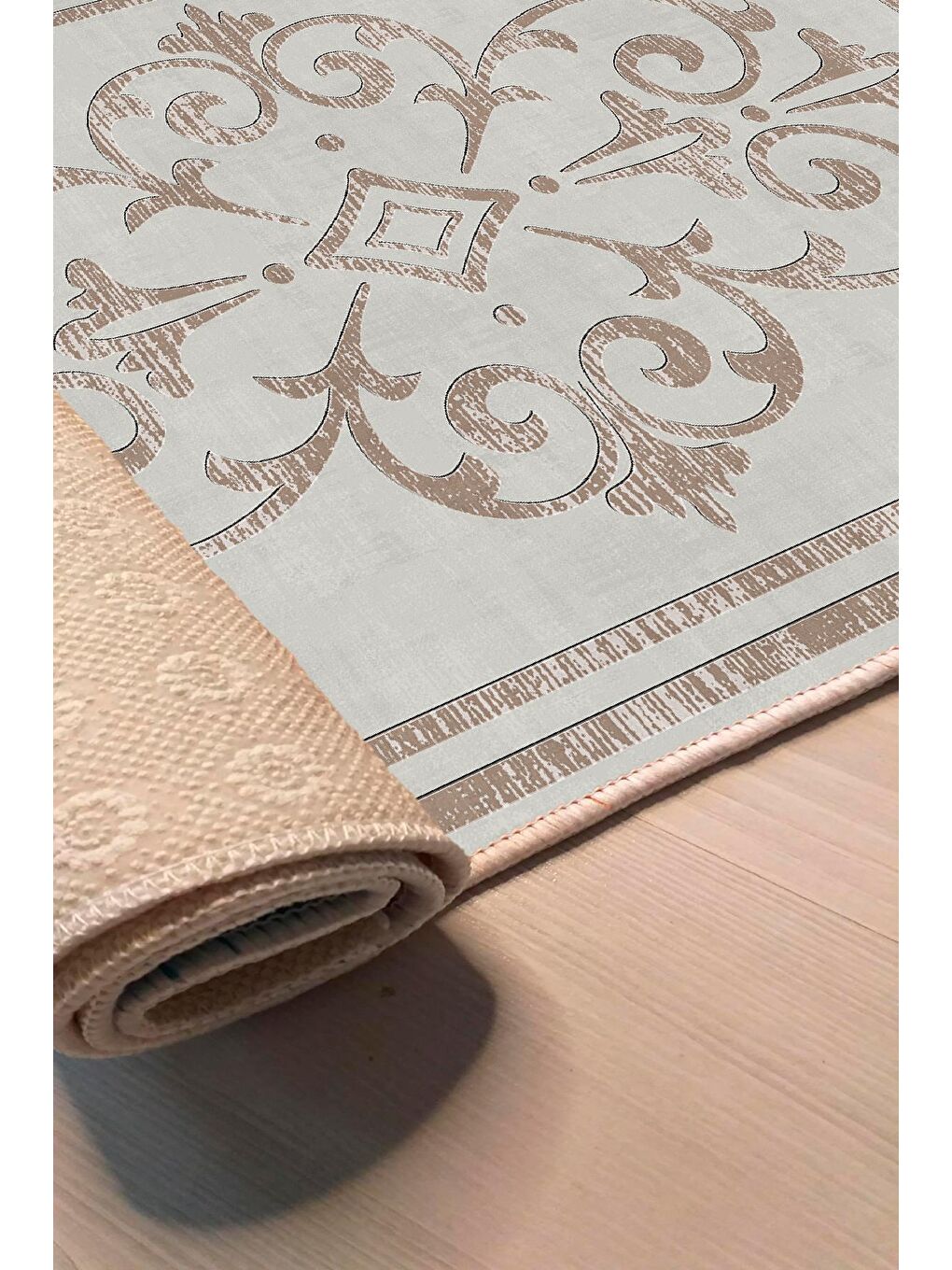 Kahverengi Dekoratif Özel Tasarım Modern Halı 120x180 cm-4