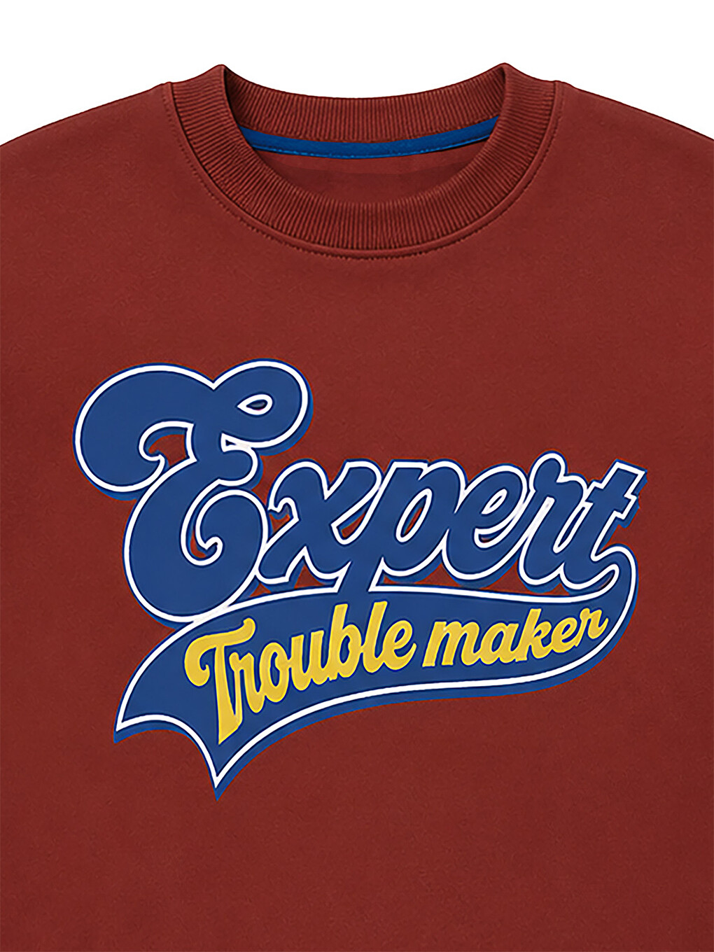 Erkek Çocuk Oversize Bordo Sweatshirt – Kolej Okul Tarzı (6-11 Yaş)-2