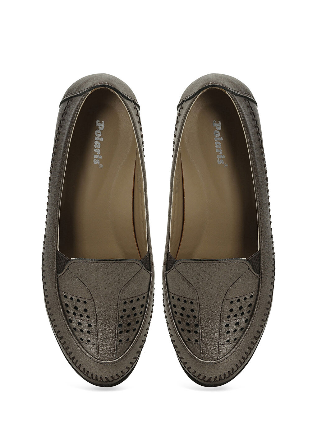 Sarı 164077.Z5FX Bronz Kadın Dolgu Topuk Ayakkabı-3