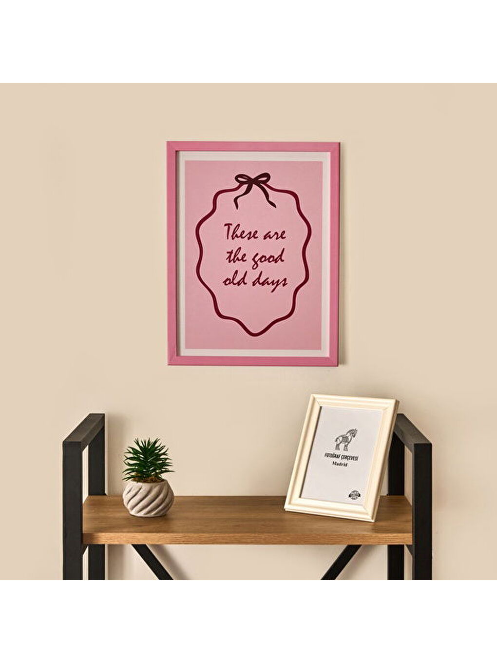 Deco These Are The Good Old Days Duvar Panosu - Pembe - 30x40 cm