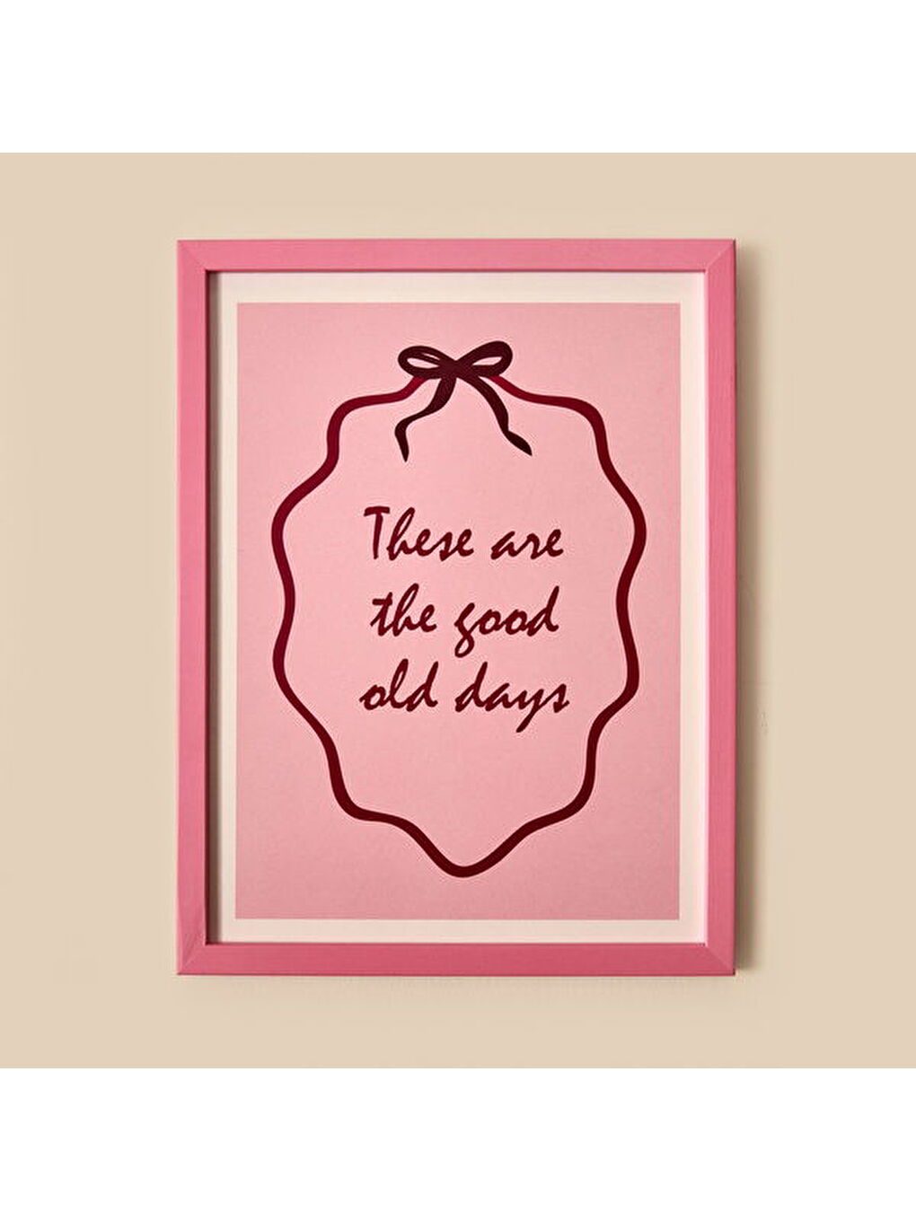 Deco These Are The Good Old Days Duvar Panosu - Pembe - 30x40 cm-2