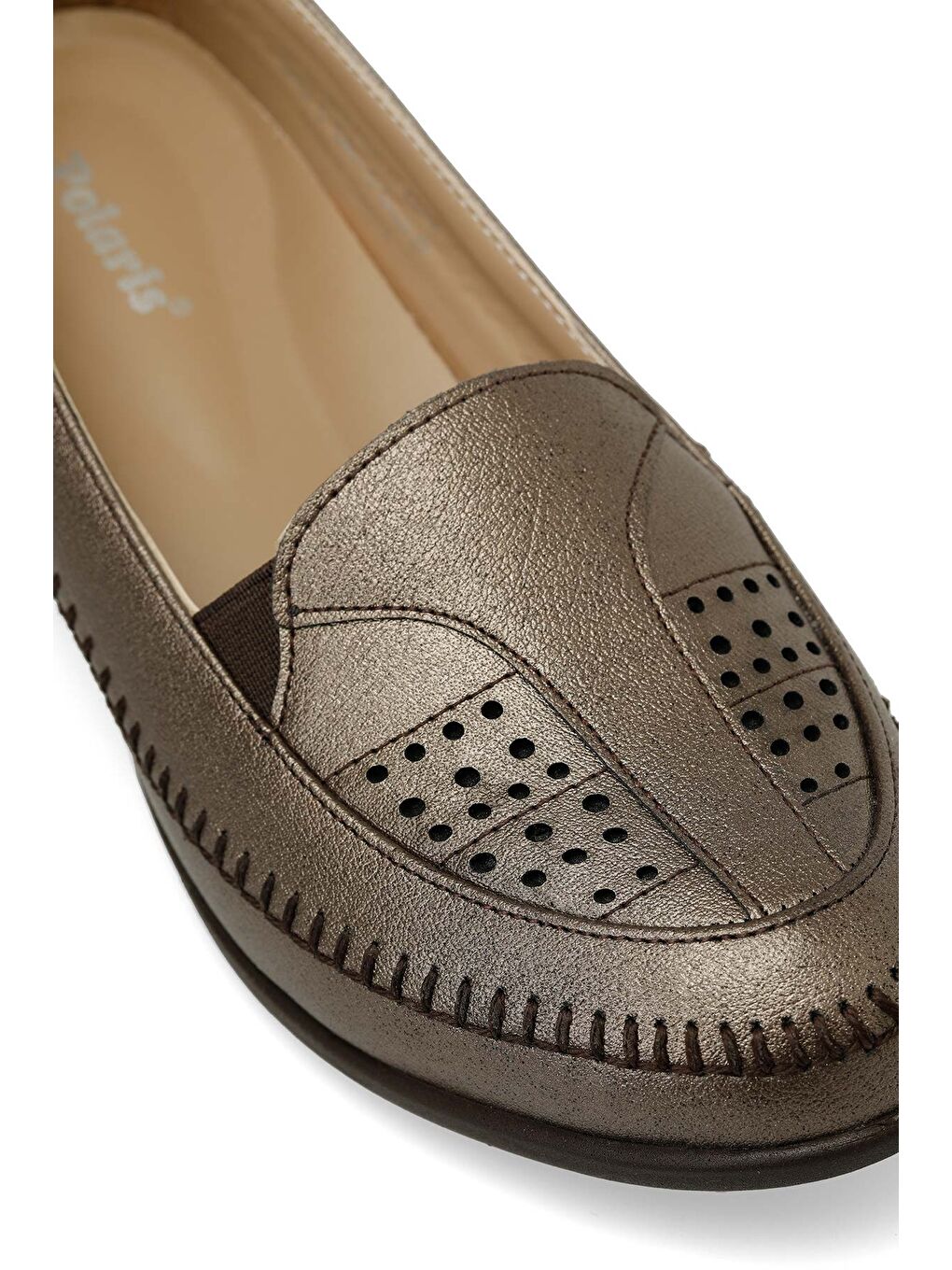 Sarı 164077.Z5FX Bronz Kadın Dolgu Topuk Ayakkabı-6