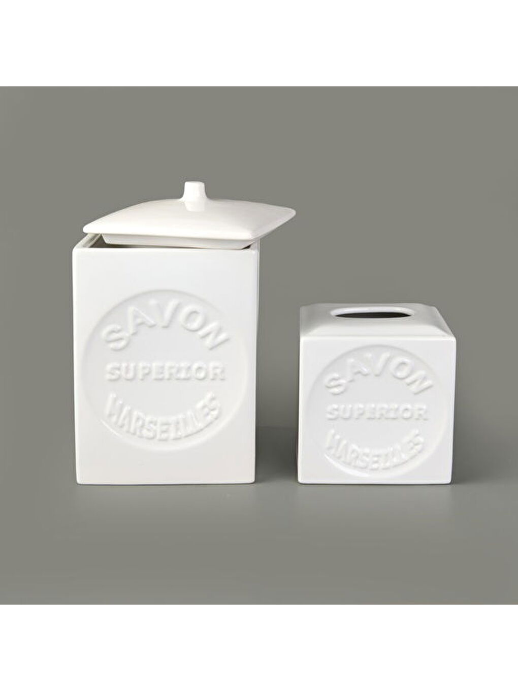 Smooth 6'lı Porselen Banyo Seti - Beyaz-1