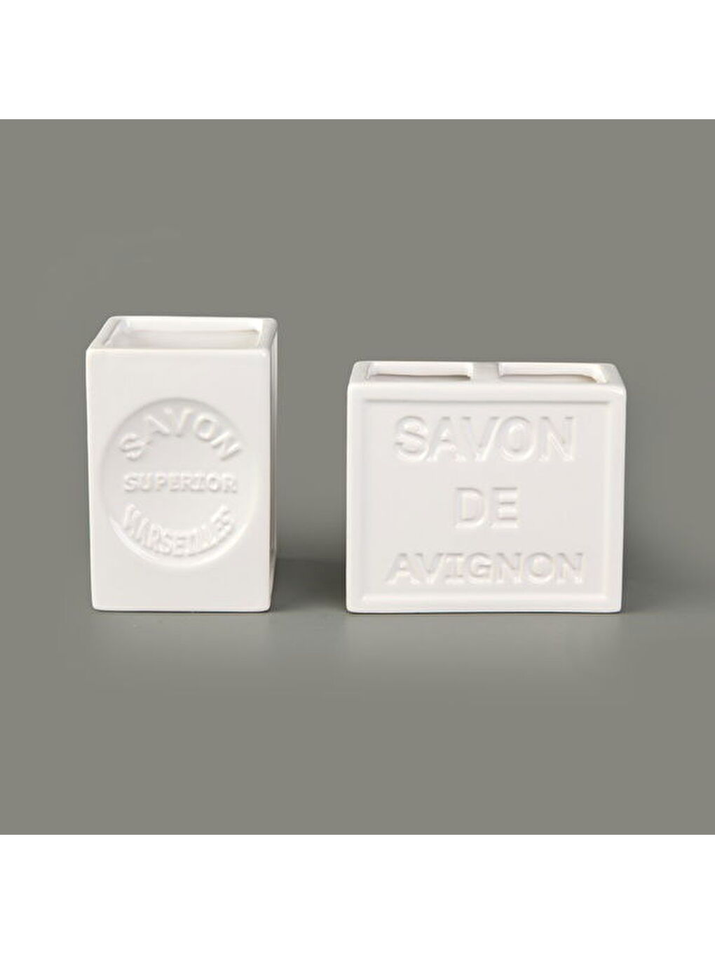 Smooth 6'lı Porselen Banyo Seti - Beyaz-4