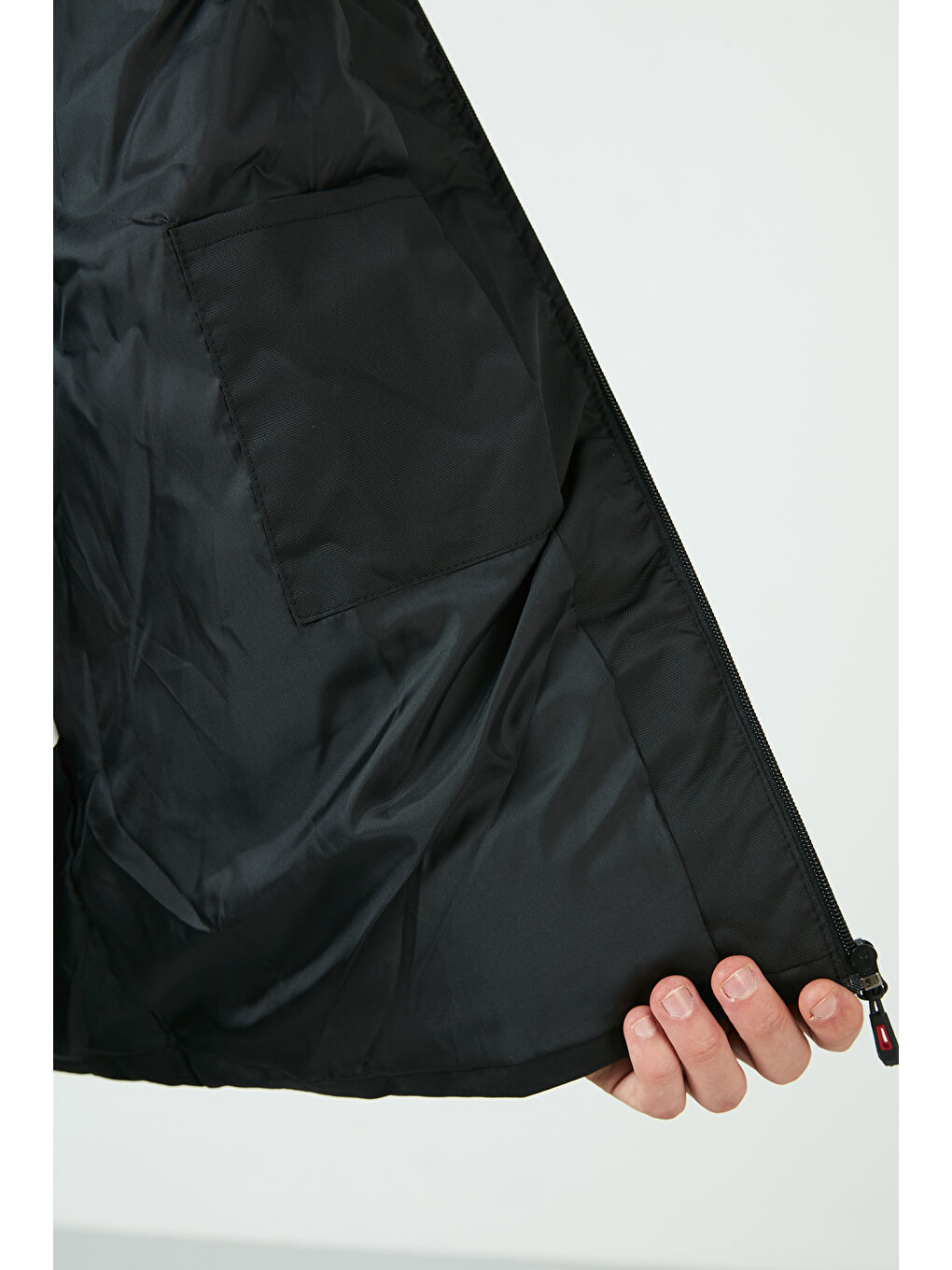 Bej Slim Fit Kapüşonlu Cepli   100 Pamuk Erkek Şişme Mont 5712070-5