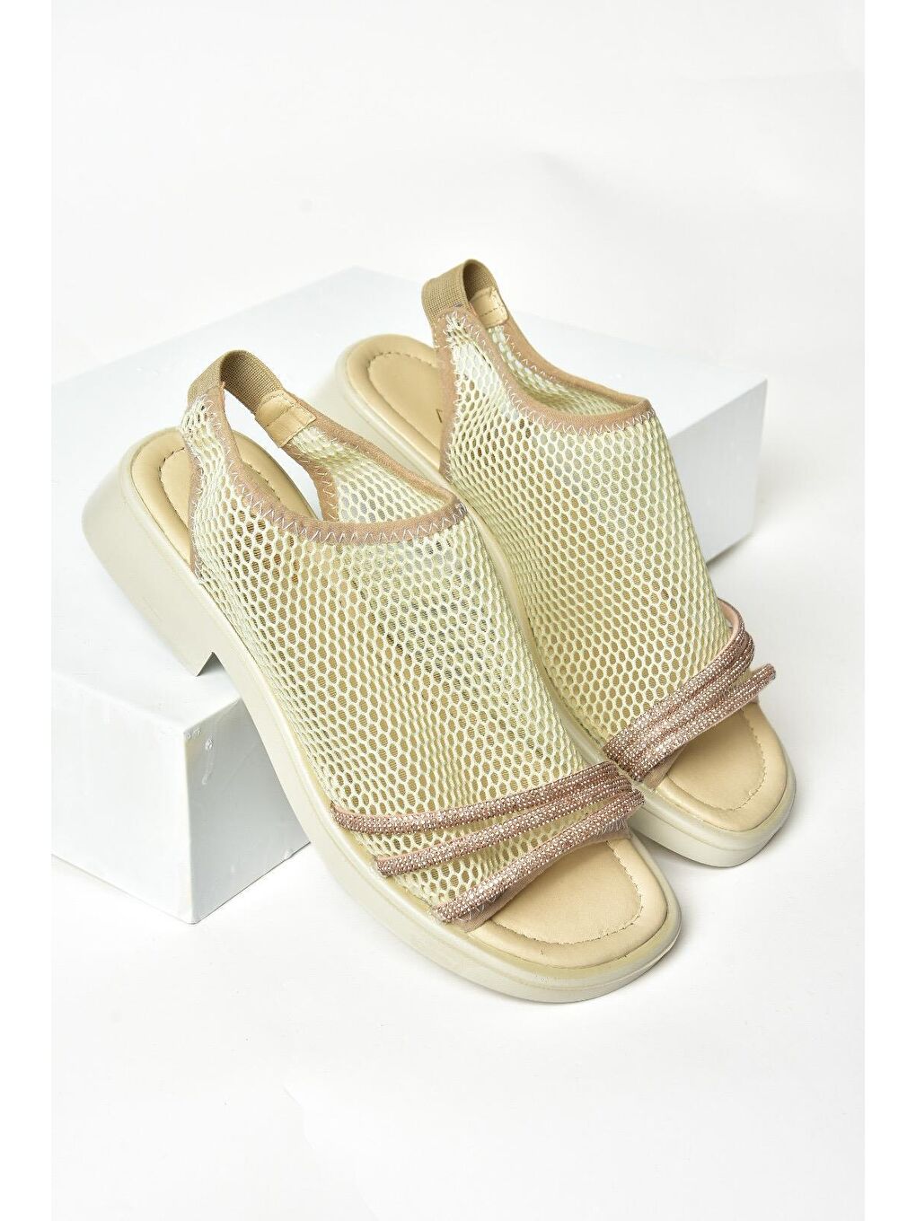 S4769004 Bej Kadın Sandalet-5