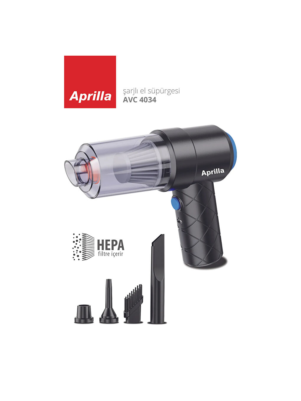 KVC-4034 Şarjlı El Süpürgesi - Siyah - 250 Watt-2