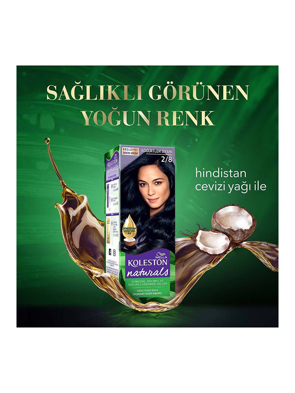 Wella Siyah Koleston Naturals Saç Boyası 2/8 Böğürtlen Siyahı - 5