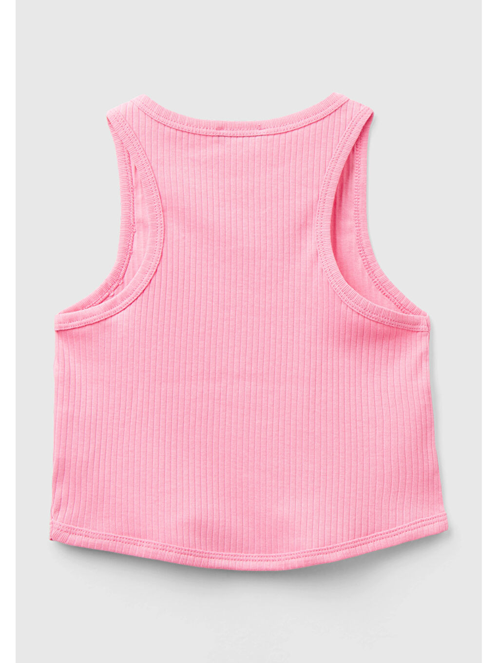 United Colors Of Benetton Pembe Kız Çocuk Pembe Fitilli Crop Atlet - 1