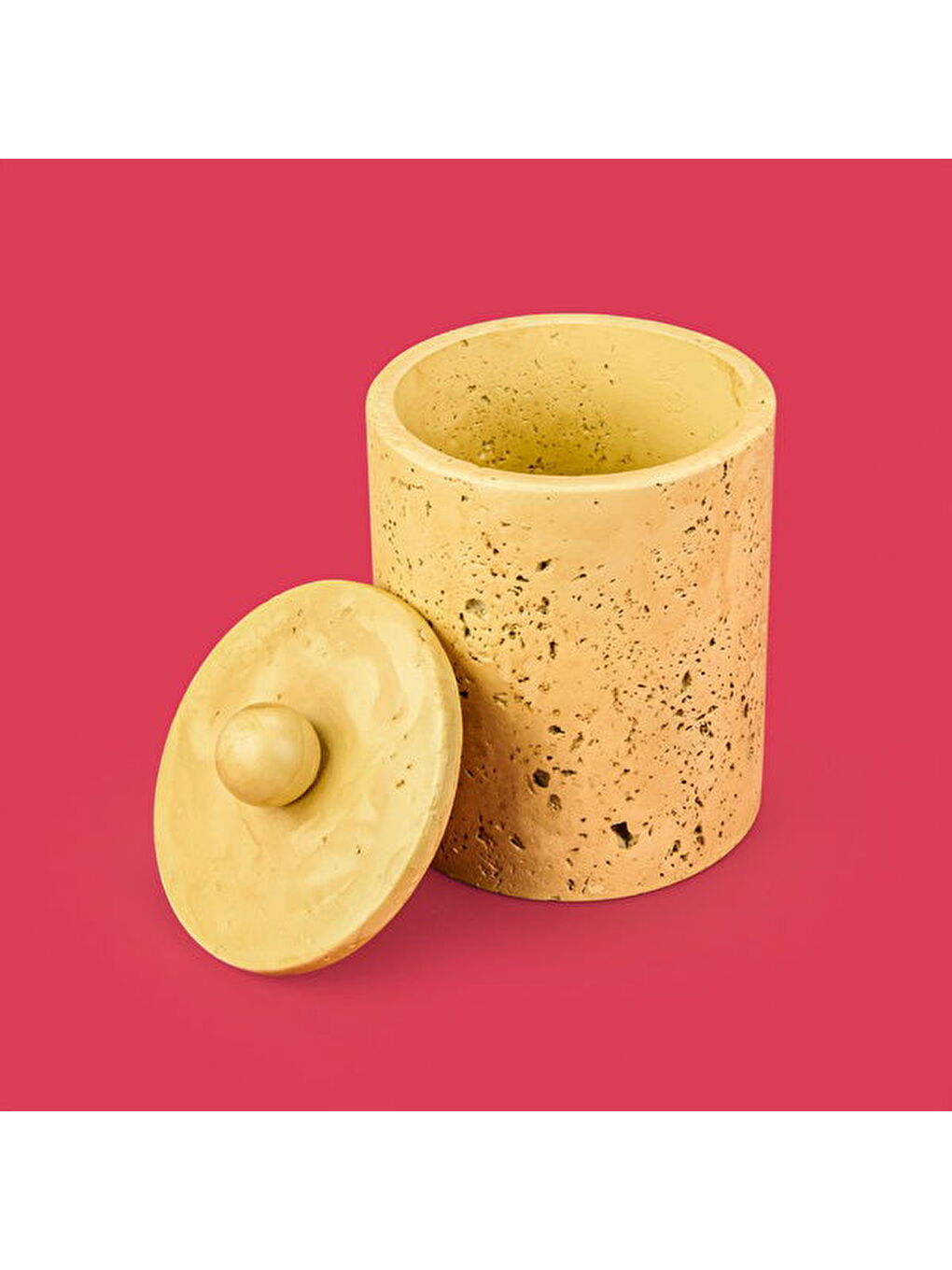 Bath Traverten Görünümlü Çöp Kovası - Bej - 2 lt-1