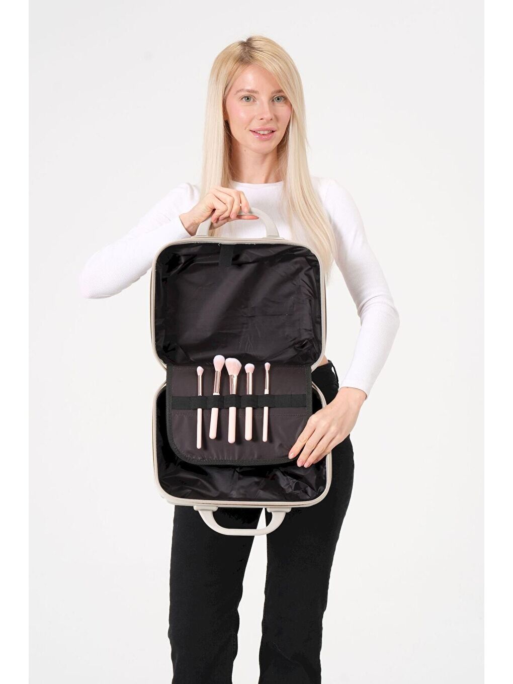 Krem PP Makyaj Çantası-2