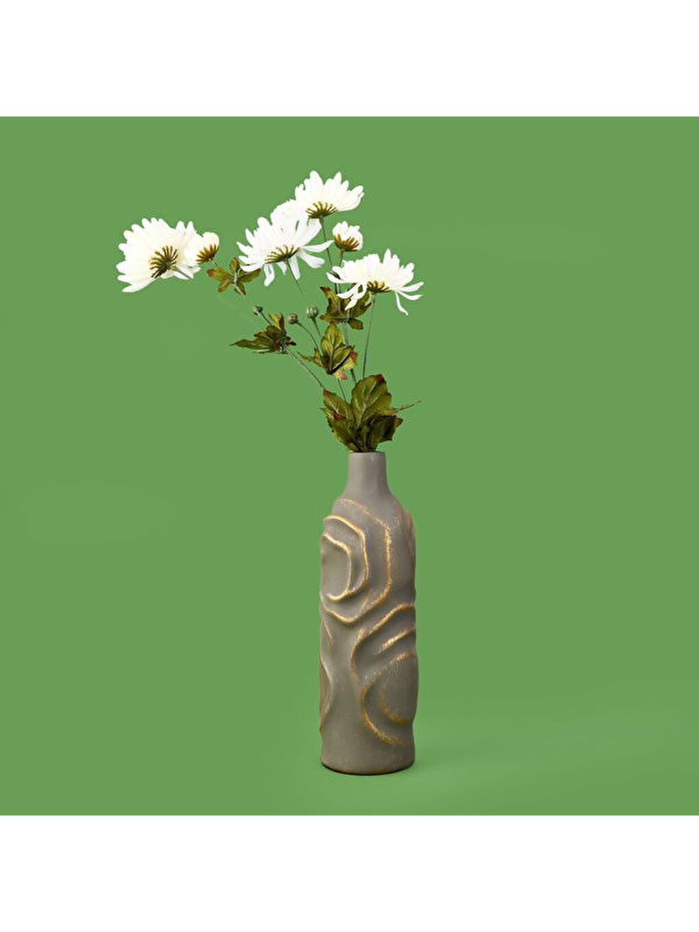 Ekru Deco Krizantem Dal Çiçek - Krem - 84 cm