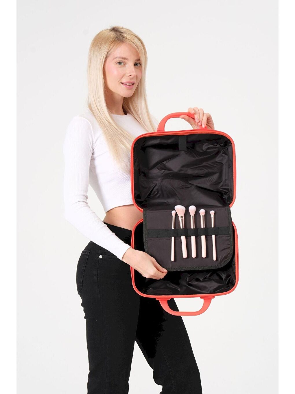 Füme-Turuncu PP Makyaj Çantası-2