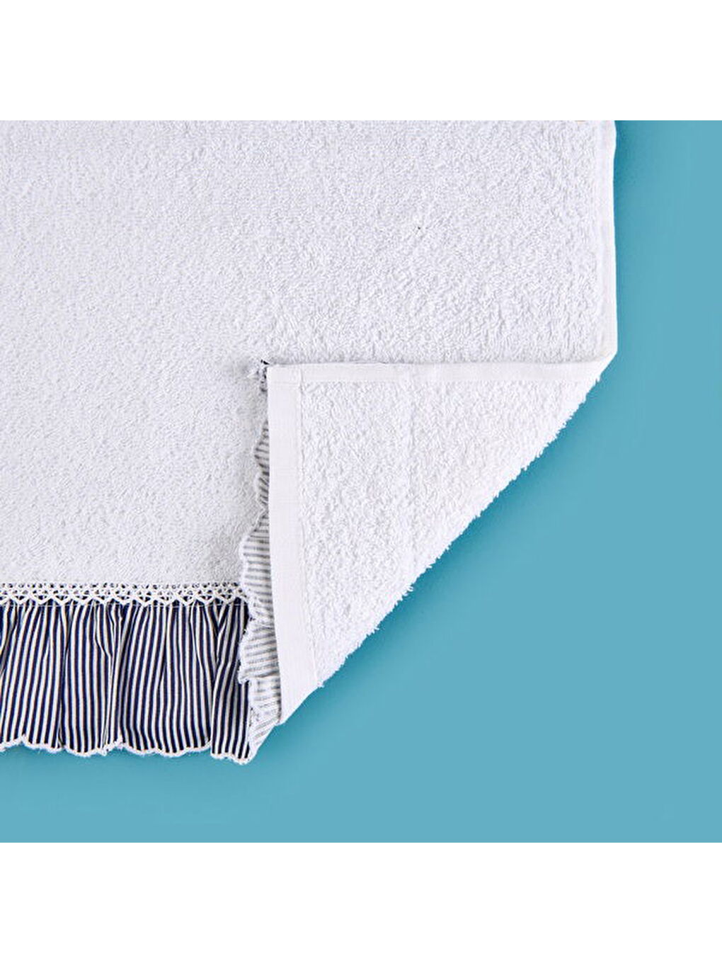 Soft French Cottage Twin Çizgi Desenli El Havlusu - Ekru - 30x50 cm-3