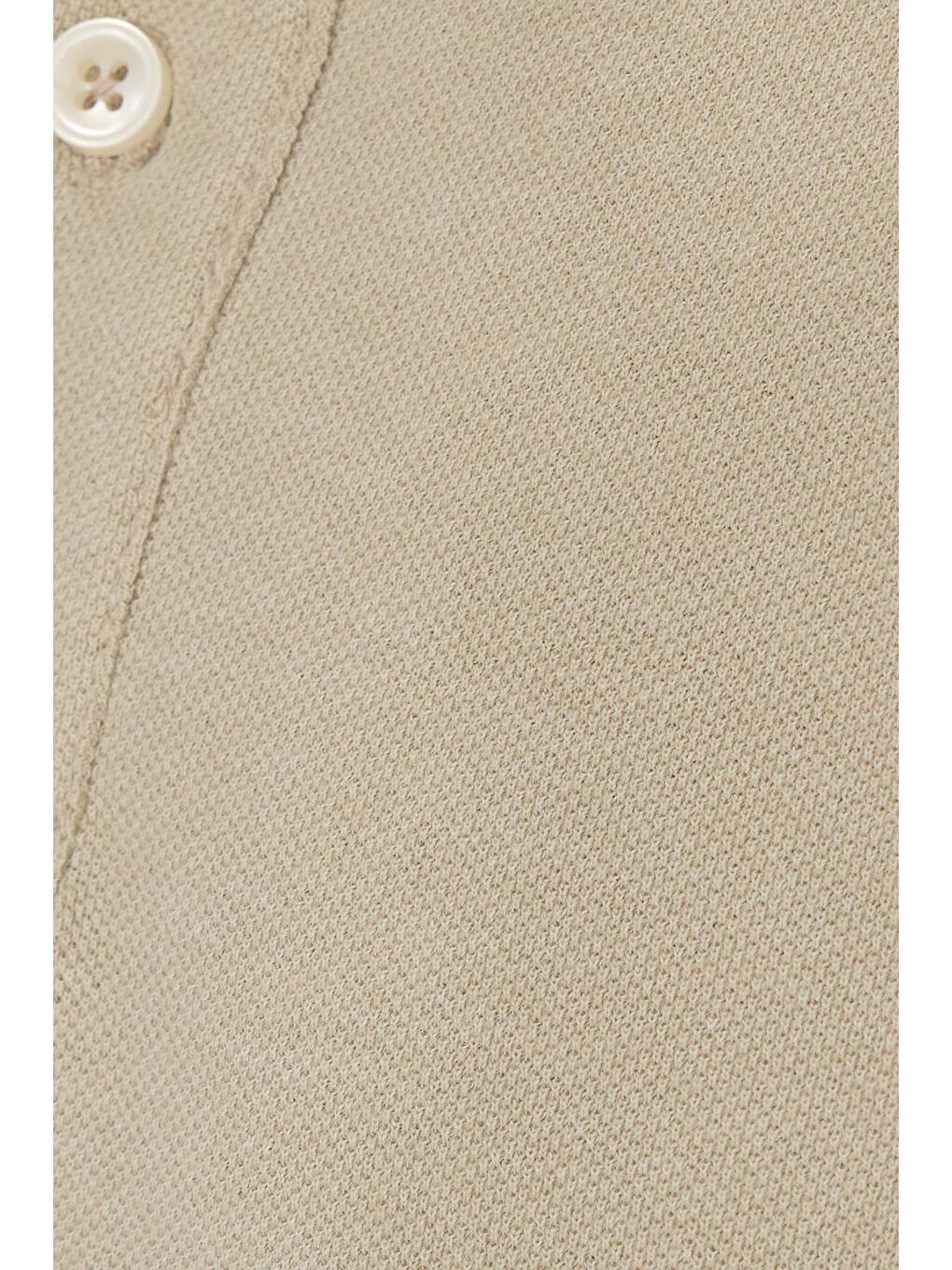 Erkek Slim Fit Dar Kesim Pamuklu Yumuşak Dokulu Serin Tutan Kumaş Düz Pike Bej Polo Yaka Tişört-5