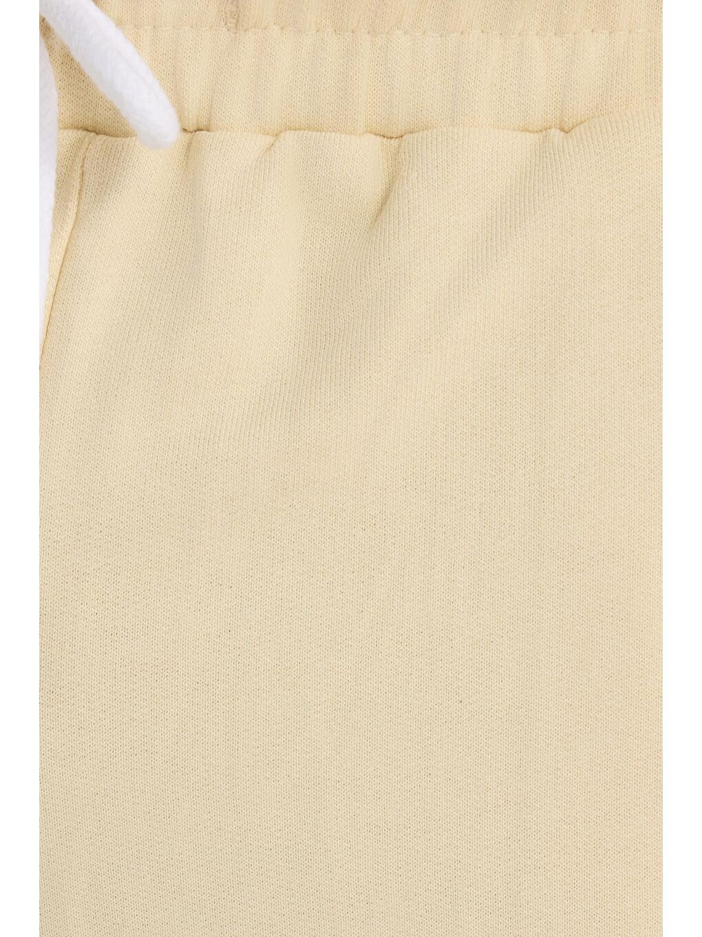 Erkek Relax Fit Rahat Kesim %100 Pamuk Beli Bağcıklı Bej Şort-5