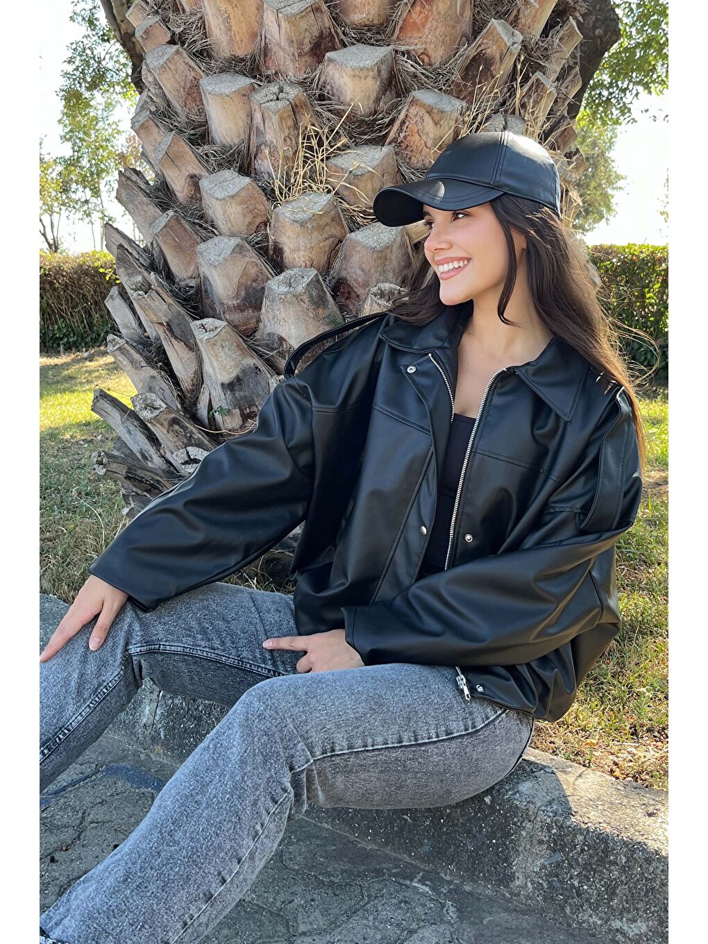 Cepli Salaş Deri Ceket Siyah - 27810-SIYAH-4