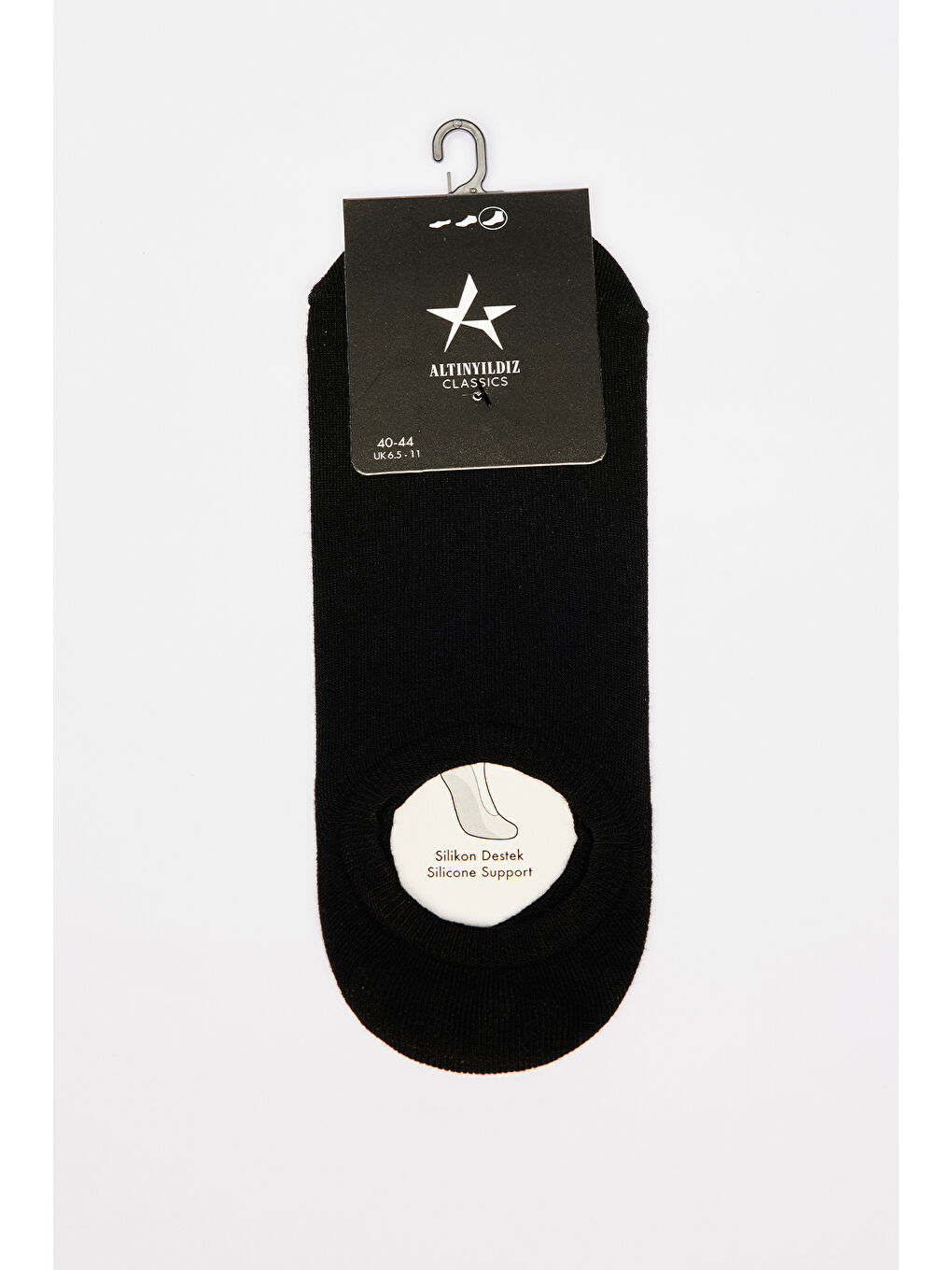 Erkek Siyah Tekli Sneaker Spor Çorap-1