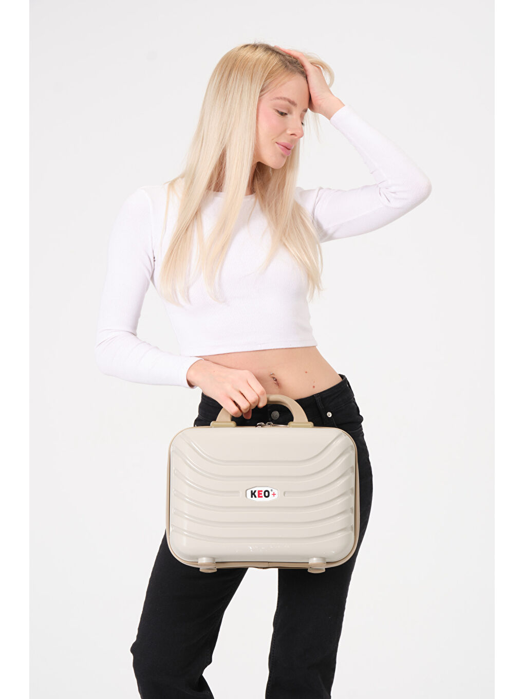 Krem-Gold PP Makyaj Çantası-2