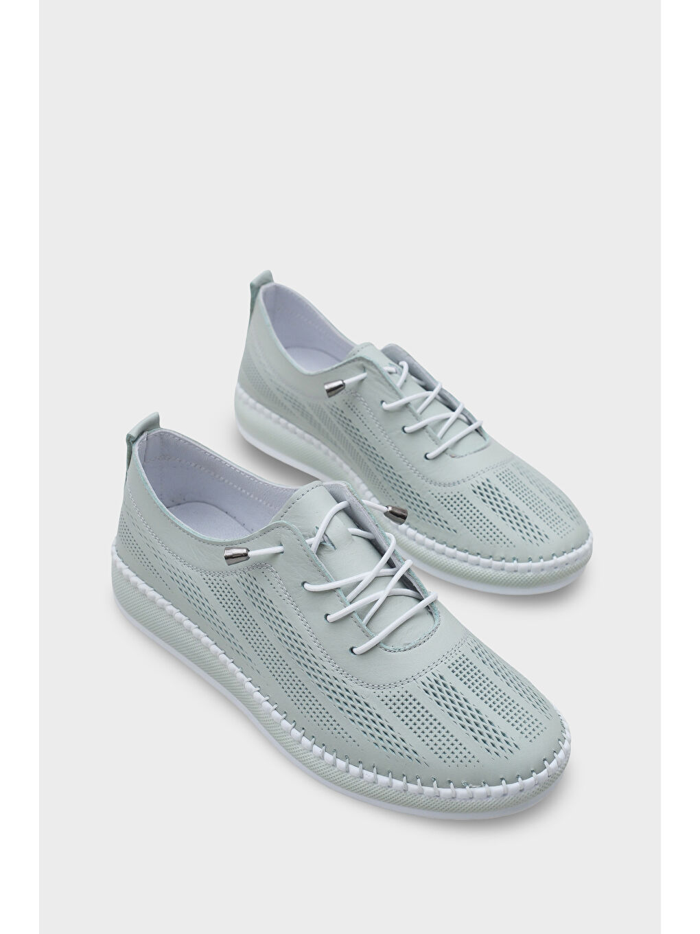 Turkuaz Torrie Hakiki Deri Soft Konfor Tabanlı Kadın Sneaker