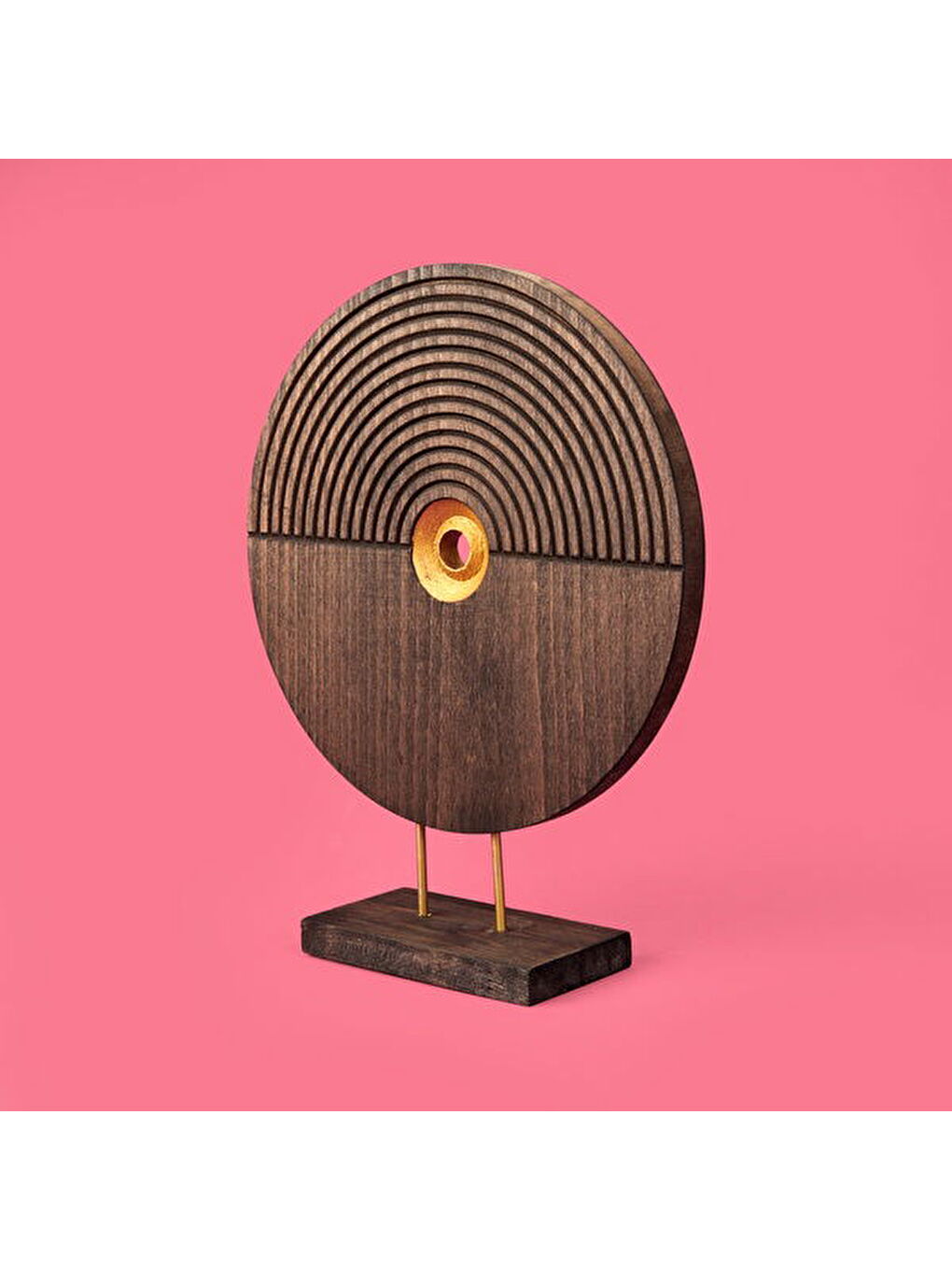 Deco Masif Ahşap Etnik Dekor - Kahverengi - 40 cm-2