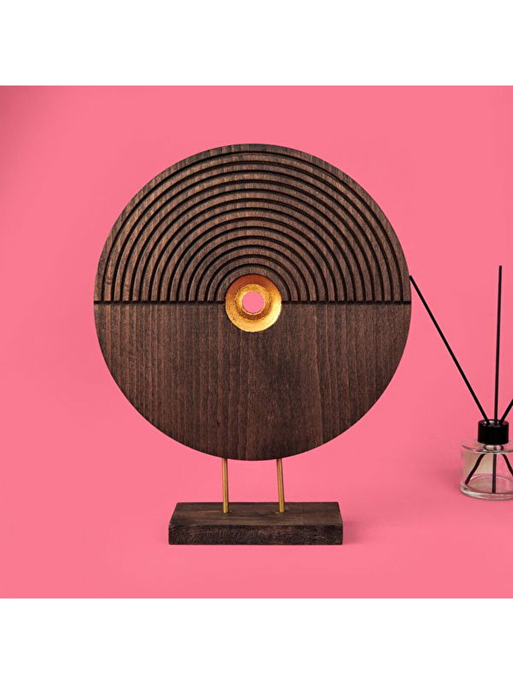 Deco Masif Ahşap Etnik Dekor - Kahverengi - 40 cm-3