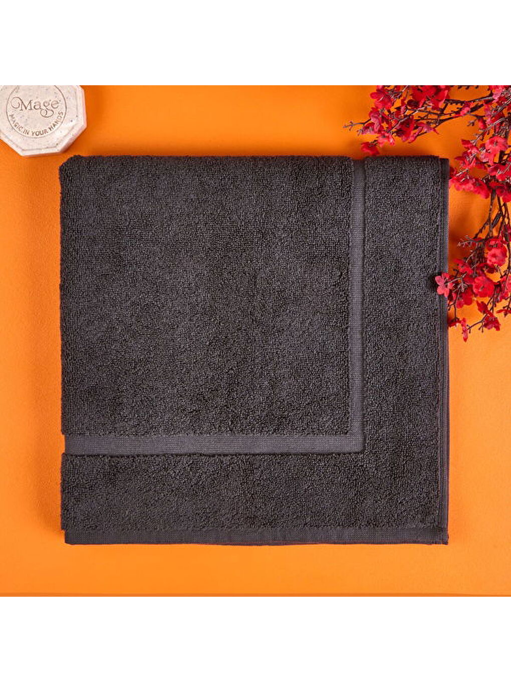 Soft Samantha Ayak Havlusu - Antrasit - 60x60 cm