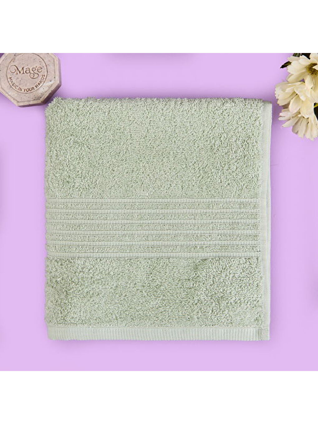 Yeşil Soft Samantha Yüz Havlusu - Mint - 50x100 cm