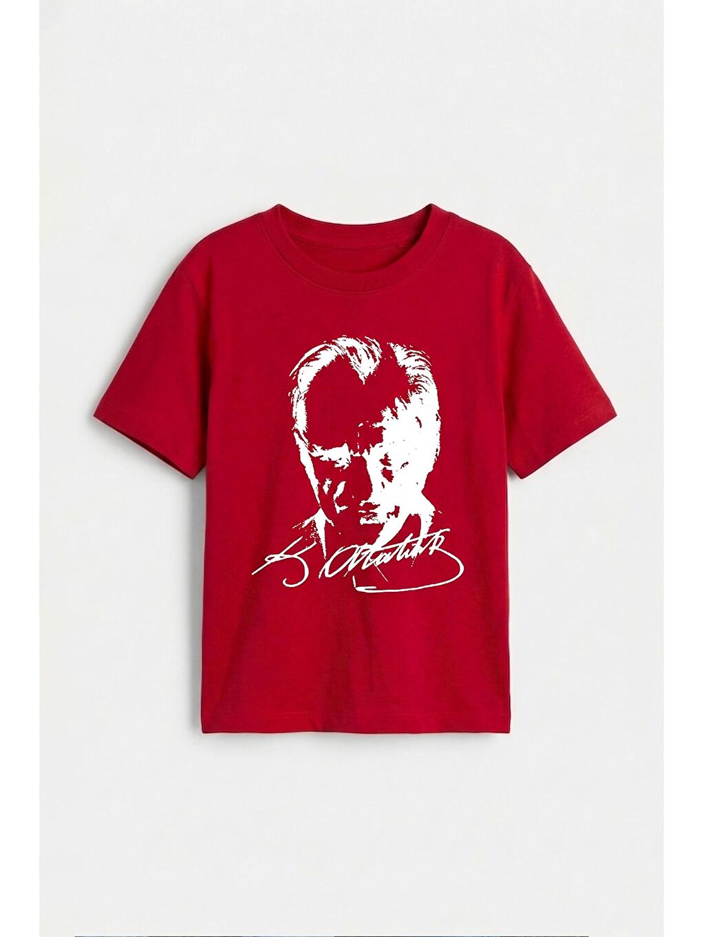 Atatürk Baskılı Kırmızı Renk T-Shirt