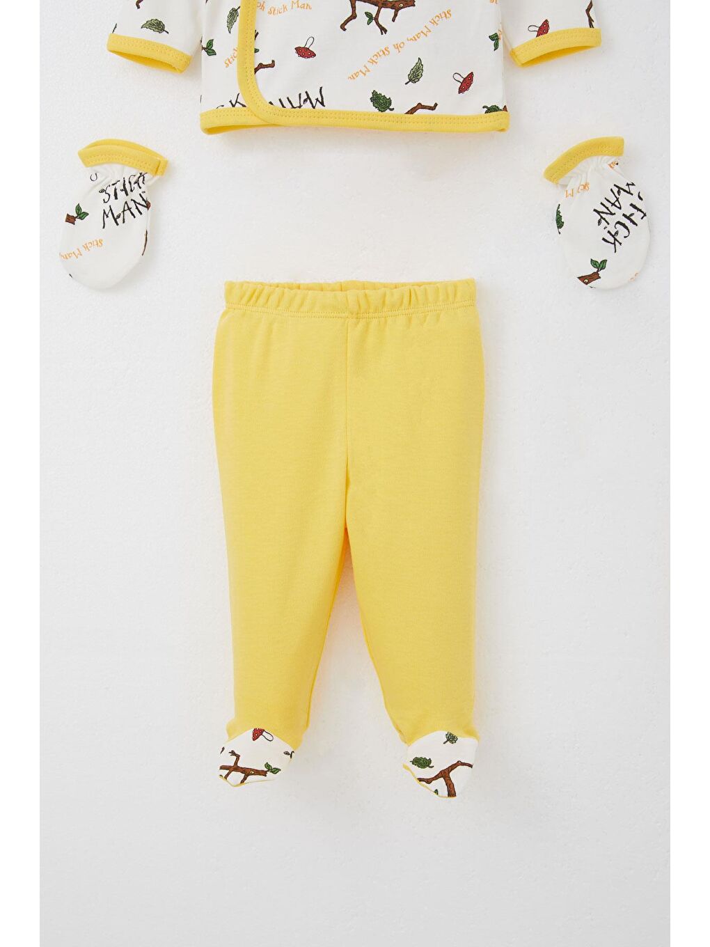 Erkek Bebek Hastane Çıkışı 5 Li Ağaç Adam Desenli Beyaz (0-3 Ay)-3