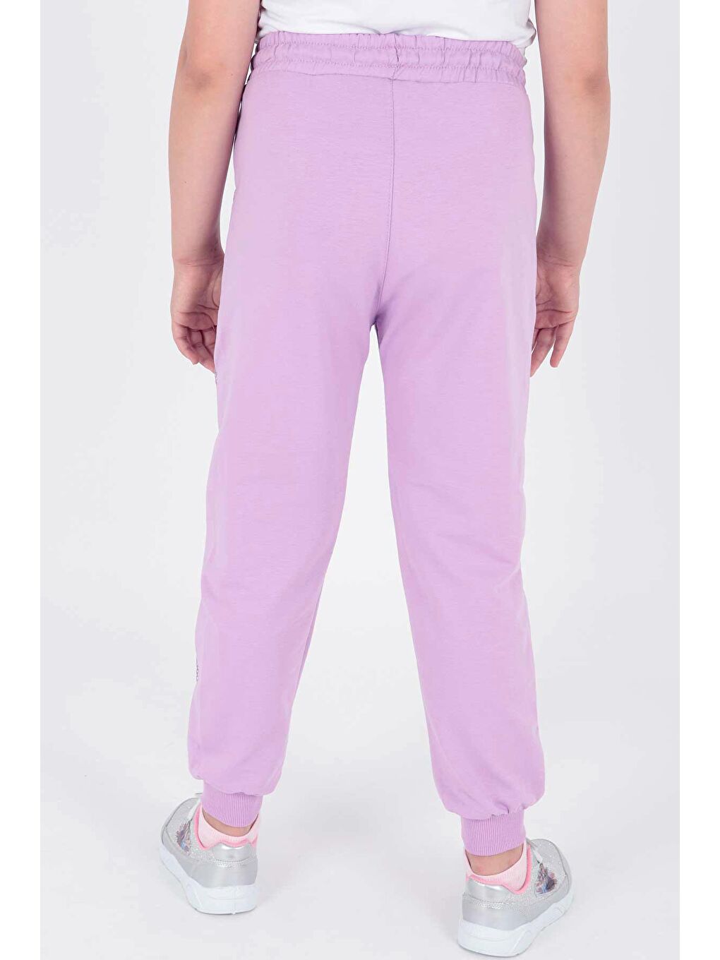 Lila Kids Kız Fashion Baskılı Eşofman Altı Lastikli Dar Paça Pamuklu Eşofman Altı Ak722463-4