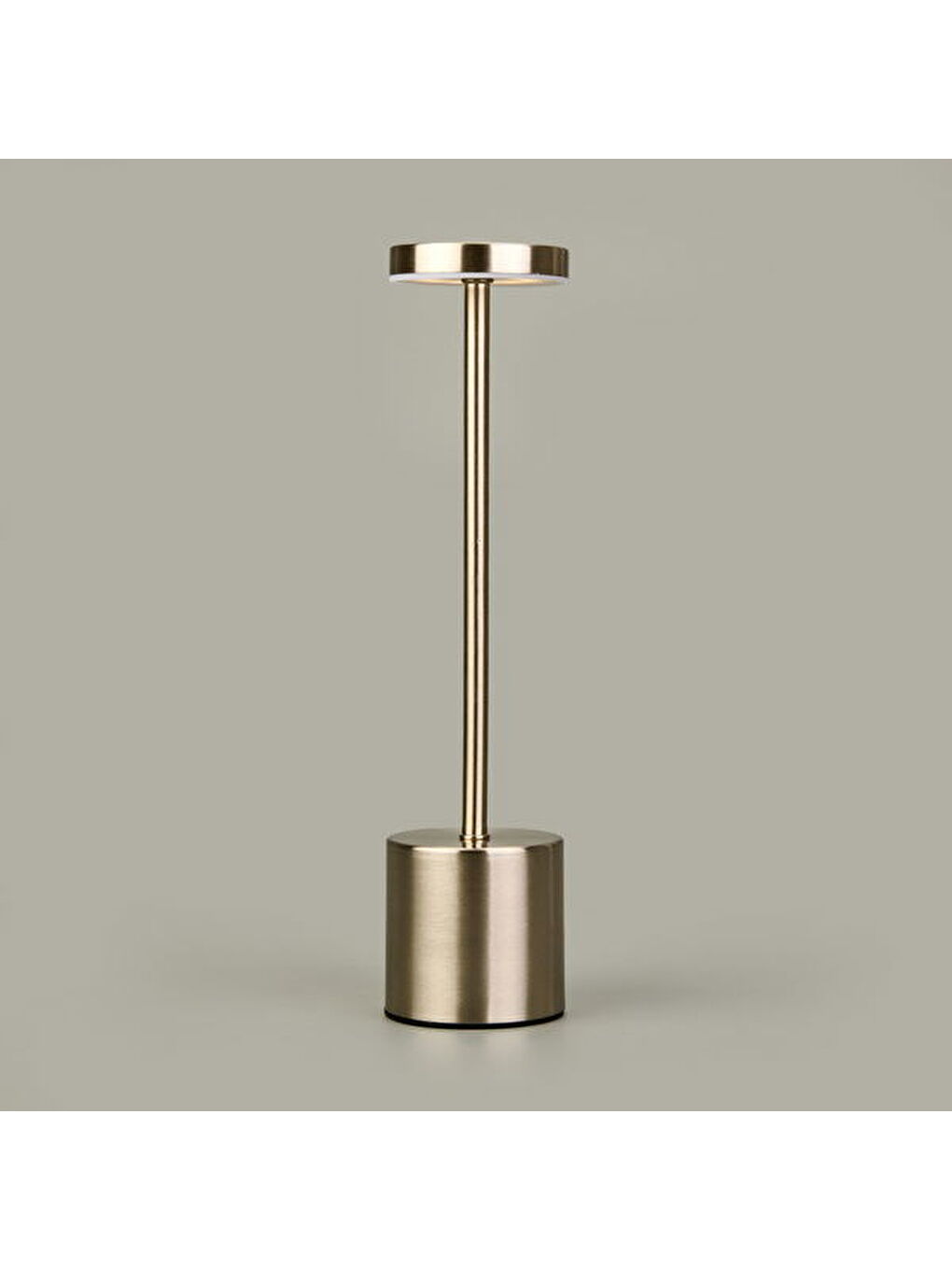 Gri Dekoratif Şarjlı Dokunmatik Masa Lambası - Silver - 31 cm