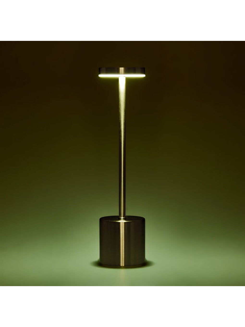 Gri Dekoratif Şarjlı Dokunmatik Masa Lambası - Silver - 31 cm-1