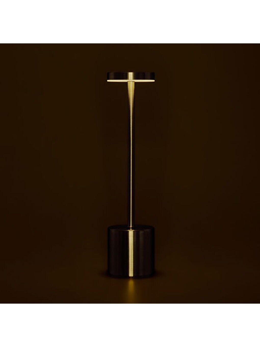 Gri Dekoratif Şarjlı Dokunmatik Masa Lambası - Silver - 31 cm-3