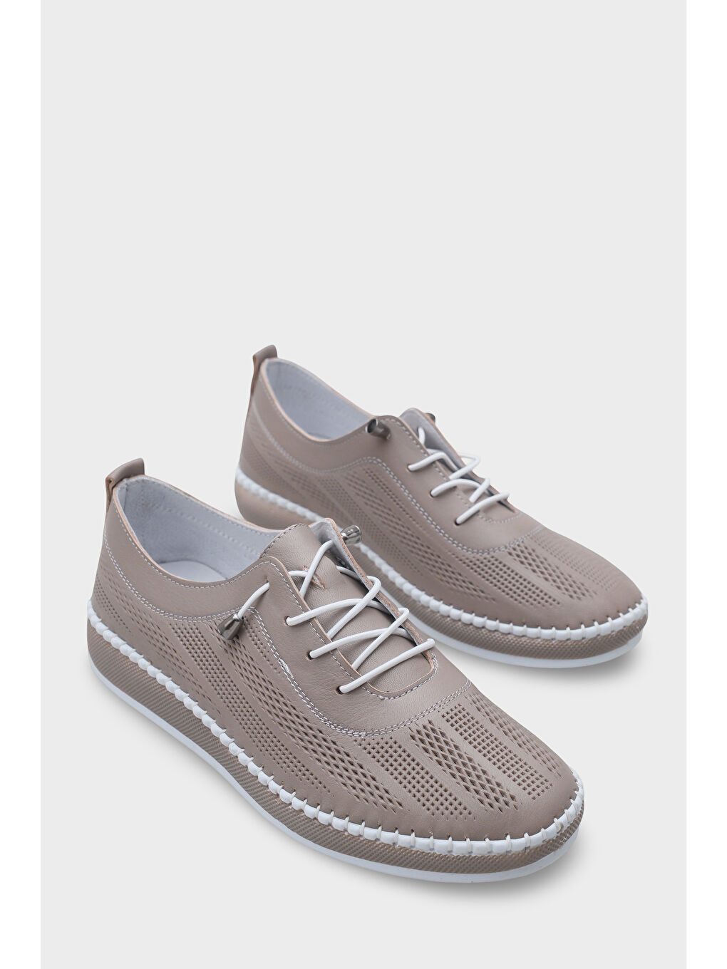 Kahverengi Torrie Hakiki Deri Soft Konfor Tabanlı Kadın Sneaker