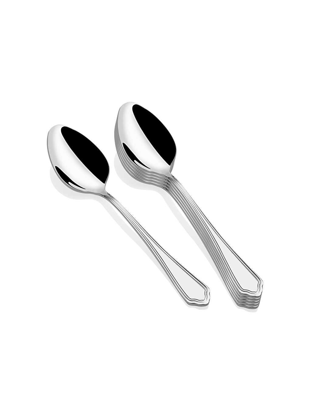 Gri Topkapı Yemek Kaşık 6'lı 18/10