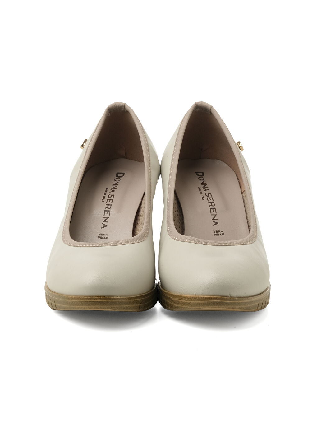 Ekru Kadın Topuklu / Stiletto 265082DP SOFTNIL PELLE Panna-1