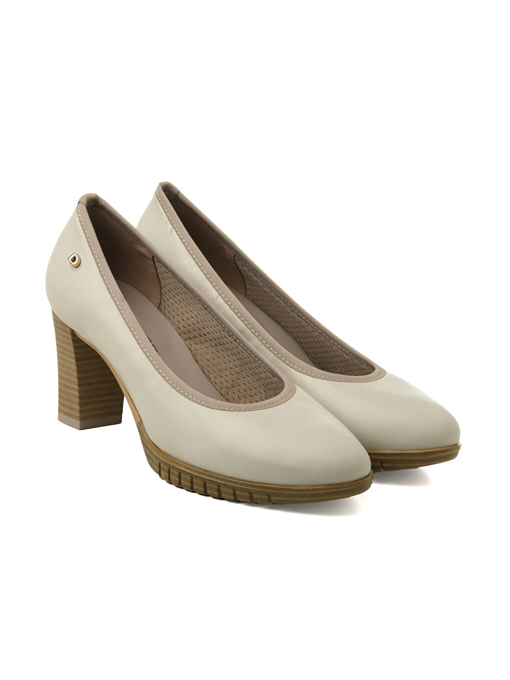 Ekru Kadın Topuklu / Stiletto 265082DP SOFTNIL PELLE Panna-2