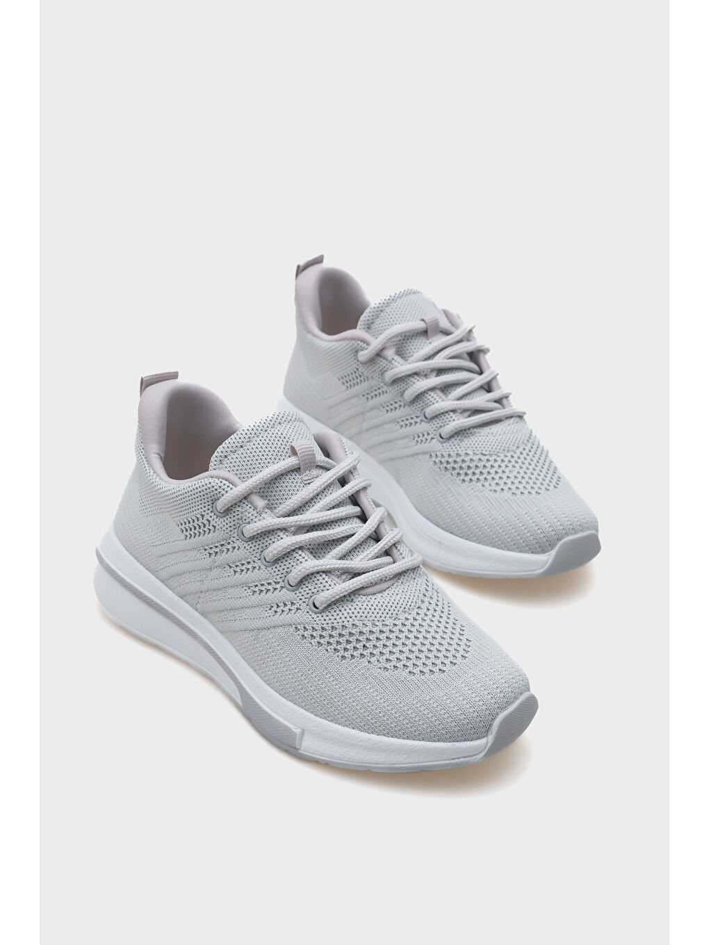 Gri Aleta Bağcıklı Günlük Spor Kadın Sneaker