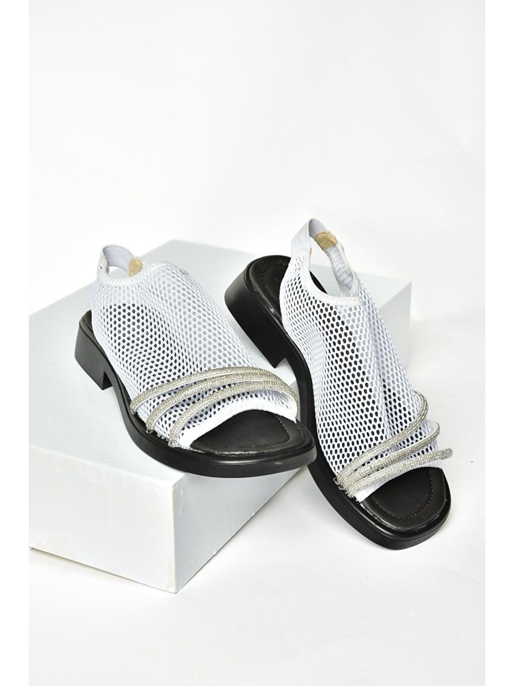 S4769004 Beyaz Kadın Sandalet-5