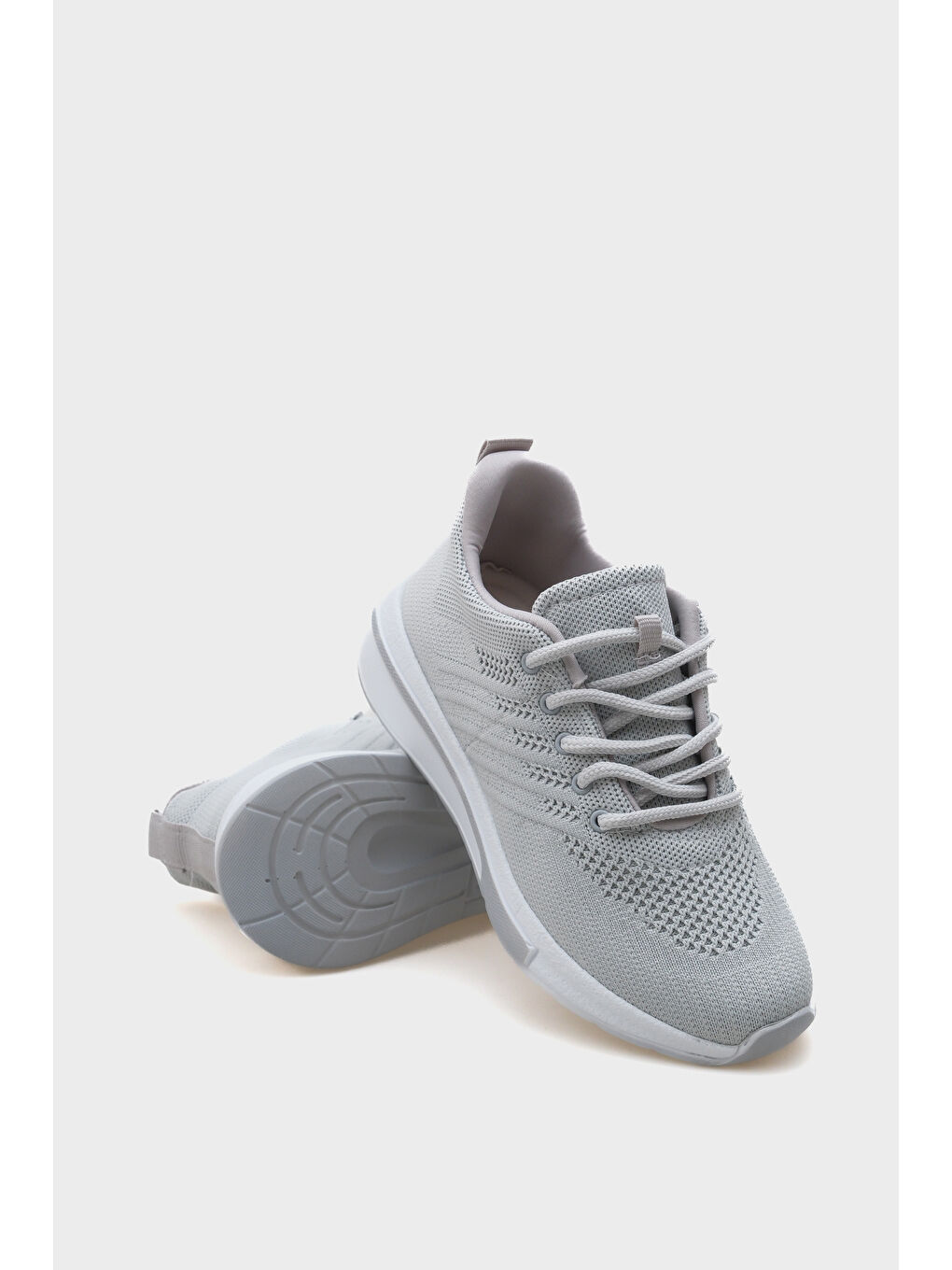 Gri Aleta Bağcıklı Günlük Spor Kadın Sneaker-3